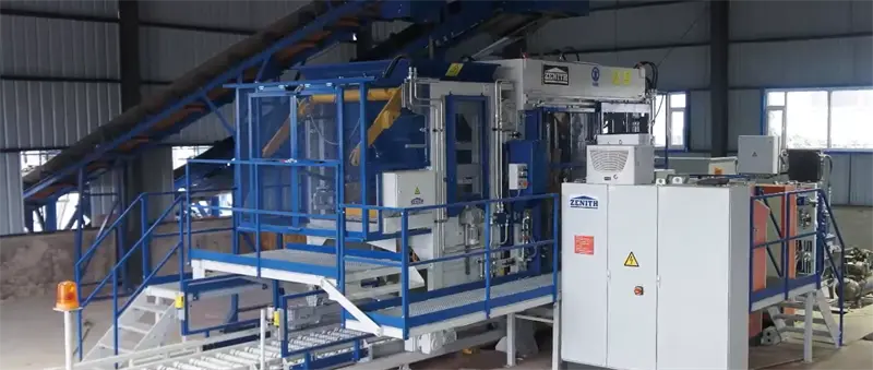 In Afrika is een volledig geautomatiseerd meerlaags productieproject voor in elkaar grijpende betonstenen gelanceerd.